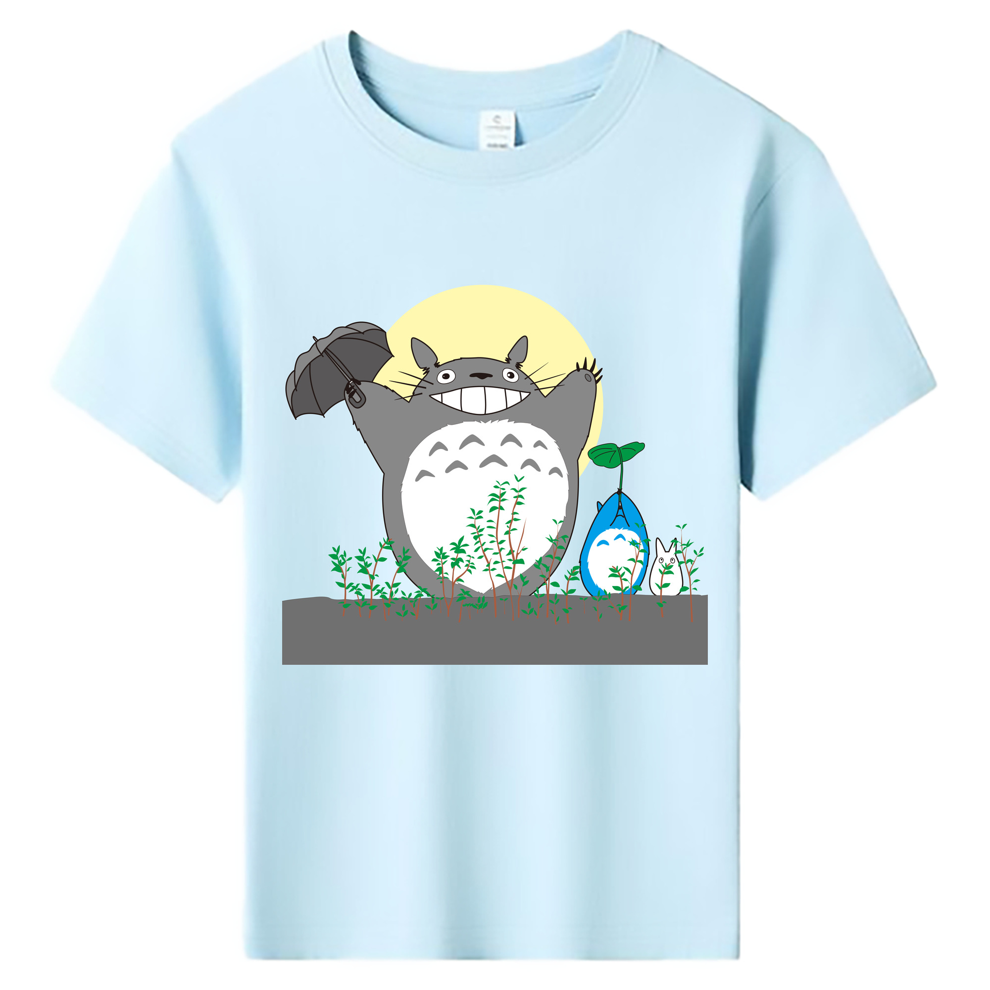 （画像用） となりのトトロ 草壁メイ 草壁サツキ My Neighbor Totoro Satsuki Kusakabe Mei Kusakabe 綿100％キッズTシャツ（フロントプリント）